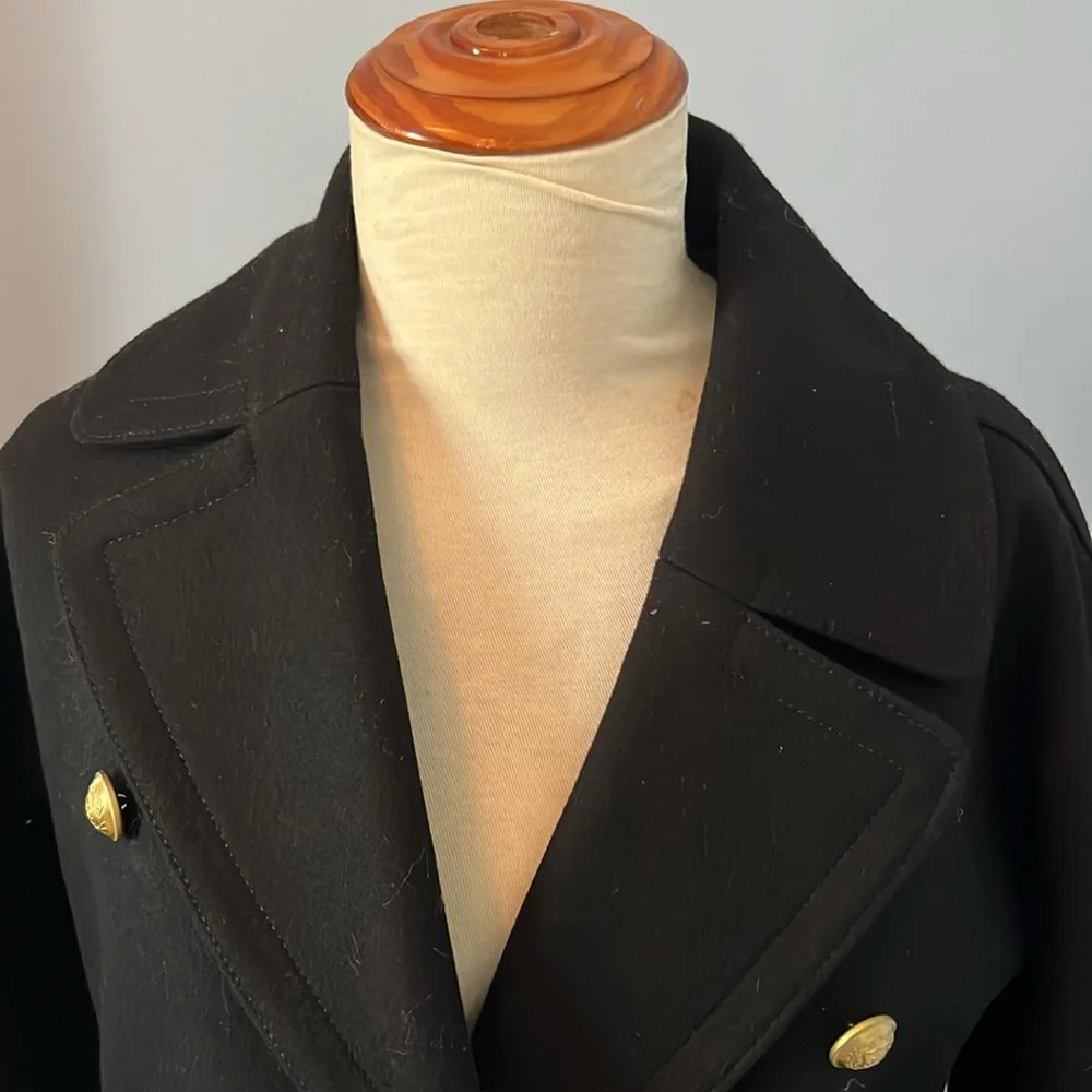 J. Crew Cropped double-breasted peacoat / 6 / BLACK - Picture 2 of 9